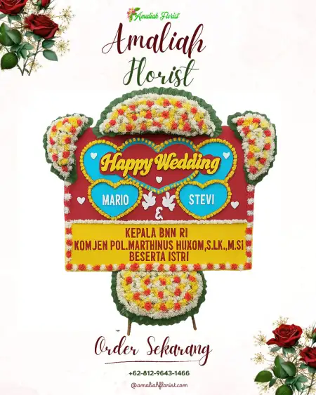 Papan Bunga Pernikahan Wonosamodro